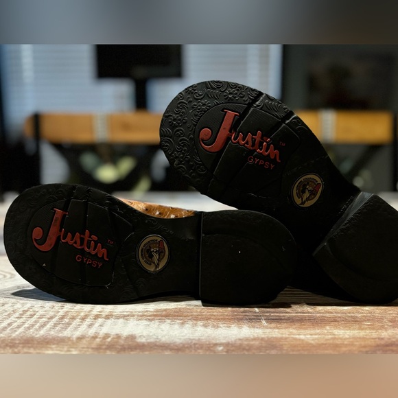 Women’s Sz., 7B, Ostrich, Leather Upper Justins - Picture 13 of 16